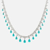 48ctw Pear Cut Paraiba Fringe Statement Necklace