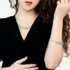 48ctw Pear Cut Paraiba Fringe Statement Necklace