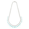 48ctw Pear Cut Paraiba Fringe Statement Necklace