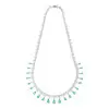48ctw Pear Cut Paraiba Fringe Statement Necklace