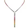 40ctw Princess Cut Muiticolor Sapphire Rainbow Necklace