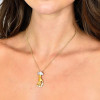 Round Cut Vintage Love Hand Pendant Necklace