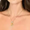 Round Cut Vintage Love Hand Pendant Necklace