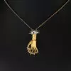 Round Cut Vintage Love Hand Pendant Necklace