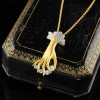 Round Cut Vintage Love Hand Pendant Necklace