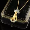 Round Cut Vintage Love Hand Pendant Necklace