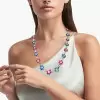 85ctw Blue and Ruby Flower Vintage Statement Necklace