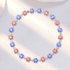 85ctw Blue and Ruby Flower Vintage Statement Necklace
