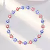 85ctw Blue and Ruby Flower Vintage Statement Necklace