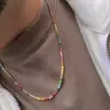 35ctw Round Multicolor Sapphire Rainbow Tennis Necklace