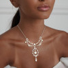 3.5ct Round Cut Vintage Bowknot Garland Necklace
