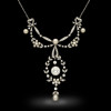 3.5ct Round Cut Vintage Bowknot Garland Necklace