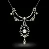3.5ct Round Cut Vintage Bowknot Garland Necklace
