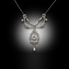 3.5ct Round Cut Vintage Bowknot Garland Necklace