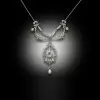 3.5ct Round Cut Vintage Bowknot Garland Necklace