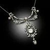 3.5ct Round Cut Vintage Bowknot Garland Necklace