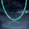 35ctw Multi-cut Emerald Statement Necklace