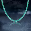 35ctw Multi-cut Emerald Statement Necklace