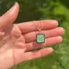 9.5ct Asscher Cut Emerald Vintage Pendant Necklace