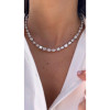 22ctw Multi-cut White Sapphire Statement Necklace