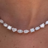 22ctw Multi-cut White Sapphire Statement Necklace