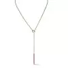 2ctw Multicolor Sapphire Bar Pendant Necklace