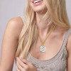 20ct Huge Cushion Cut White Sapphire Link Chain Necklace