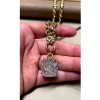 20ct Huge Cushion Cut White Sapphire Link Chain Necklace