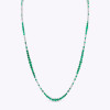 35ctw Gradient Size Round White and Green Tennis Necklace