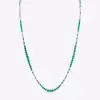 35ctw Gradient Size Round White and Green Tennis Necklace