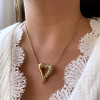 Natured-inspired Dolphin-Surrounded Heart Necklace