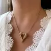 Natured-inspired Dolphin-Surrounded Heart Necklace