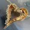 Natured-inspired Dolphin-Surrounded Heart Necklace