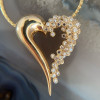 Natured-inspired Dolphin-Surrounded Heart Necklace