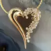Natured-inspired Dolphin-Surrounded Heart Necklace