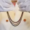 65ctw Round Cut Triple-row Multicolor Statement Necklace