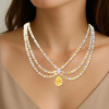 90ctw Pear Cut Yellow Sapphire Three-row Statement Necklace