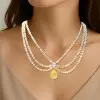 90ctw Pear Cut Yellow Sapphire Three-row Statement Necklace