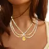90ctw Pear Cut Yellow Sapphire Three-row Statement Necklace