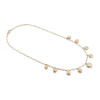 Bezel-Set Sweet Heart Pendant Link Necklace