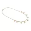 Bezel-Set Sweet Heart Pendant Link Necklace