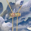 Rainbow Sapphire Cylinder Pendant Bolo Bracelet/Necklace
