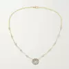 2.5ct Oval Cut Aquamarine Halo Pendant Necklace
