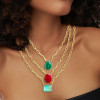 5.7ct Multi-cut Sapphire Paperclip Chain Necklace