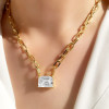 5.7ct Multi-cut Sapphire Paperclip Chain Necklace