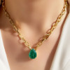 5.7ct Multi-cut Sapphire Paperclip Chain Necklace