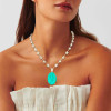 16ct Large Oval Cut Paraiba Multi-cut Chain Statement Necklace