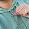 "You're My Heart" Heartbeat Horizontal Bar Necklace