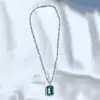 Multi-cut Chain 18ct Cushion Cut Aquamarine Statement Necklace