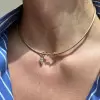 3ct Pear Cut White Sapphire Collar Necklace